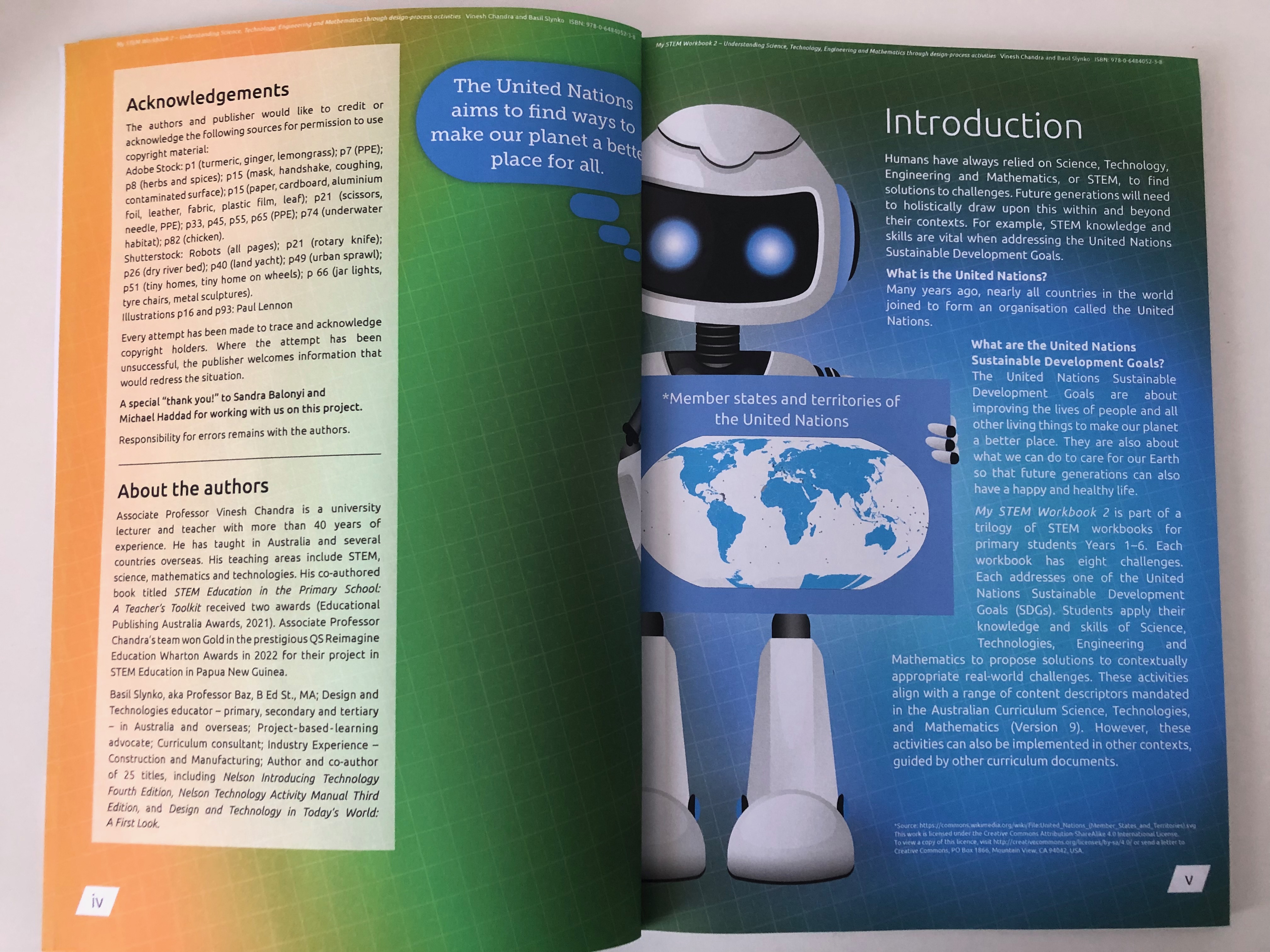 STEM workbook sample pages.